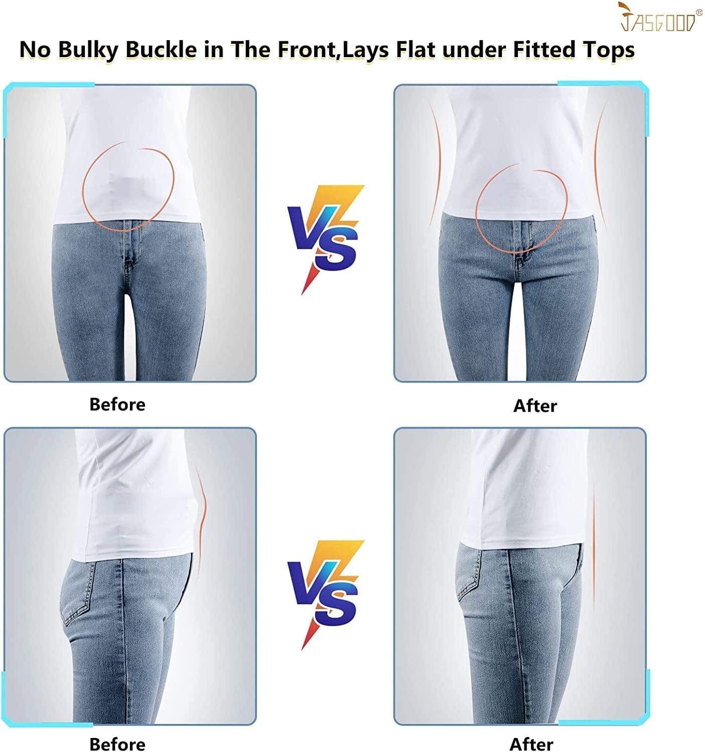 Womens Invisible Belt Comfortable Elastic Adjustable No Show Web Belt Metal Buckle Belt for Men by JASGOOD Apparel & Accessories > Clothing Accessories > Belts KYLIE MAX