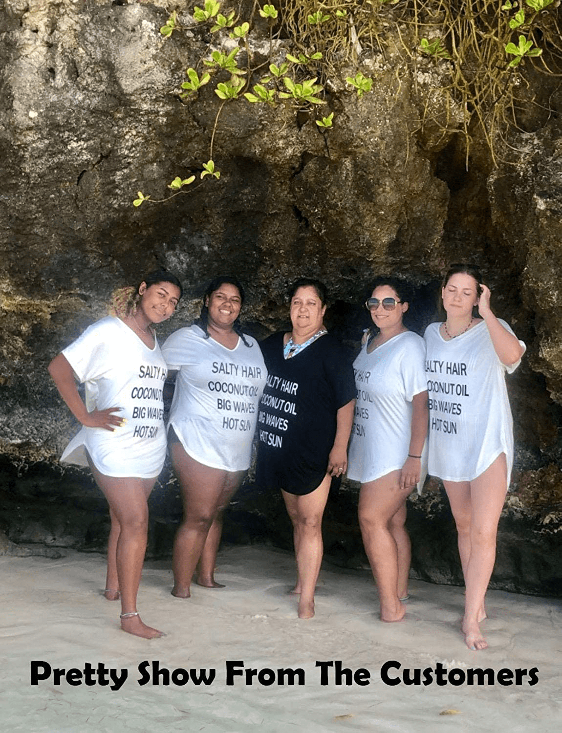 Womens Letters Print Baggy Swimwear Bikini Cover-Ups Beach Dress Apparel & Accessories > Clothing > Swimwear Kylie Max