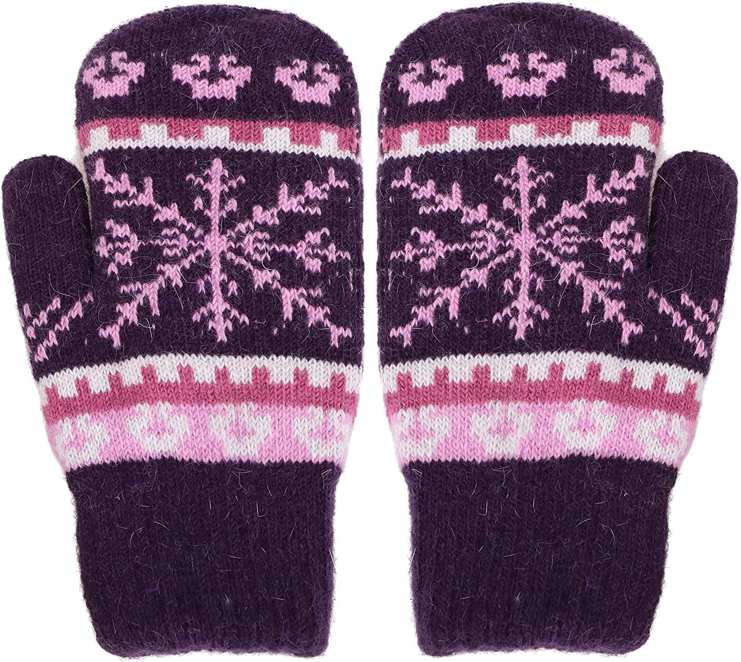 Womens Mittens Cold Weatherfair Isle Knit Sherpa Lined Winter Mittens Apparel & Accessories > Clothing Accessories > Gloves & Mittens Verabella