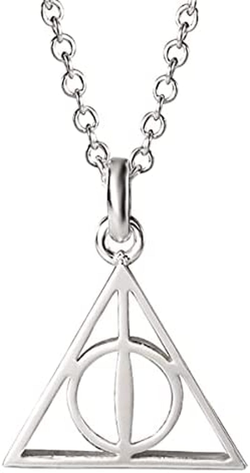 Womens Necklace - Pendant Necklace with 18-Inch Chain - Necklace - Jewelry Deathly Hallows Small