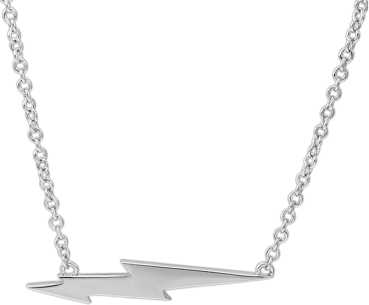 Womens Necklace - Pendant Necklace with 18-Inch Chain - Necklace - Jewelry Lightning Bolt
