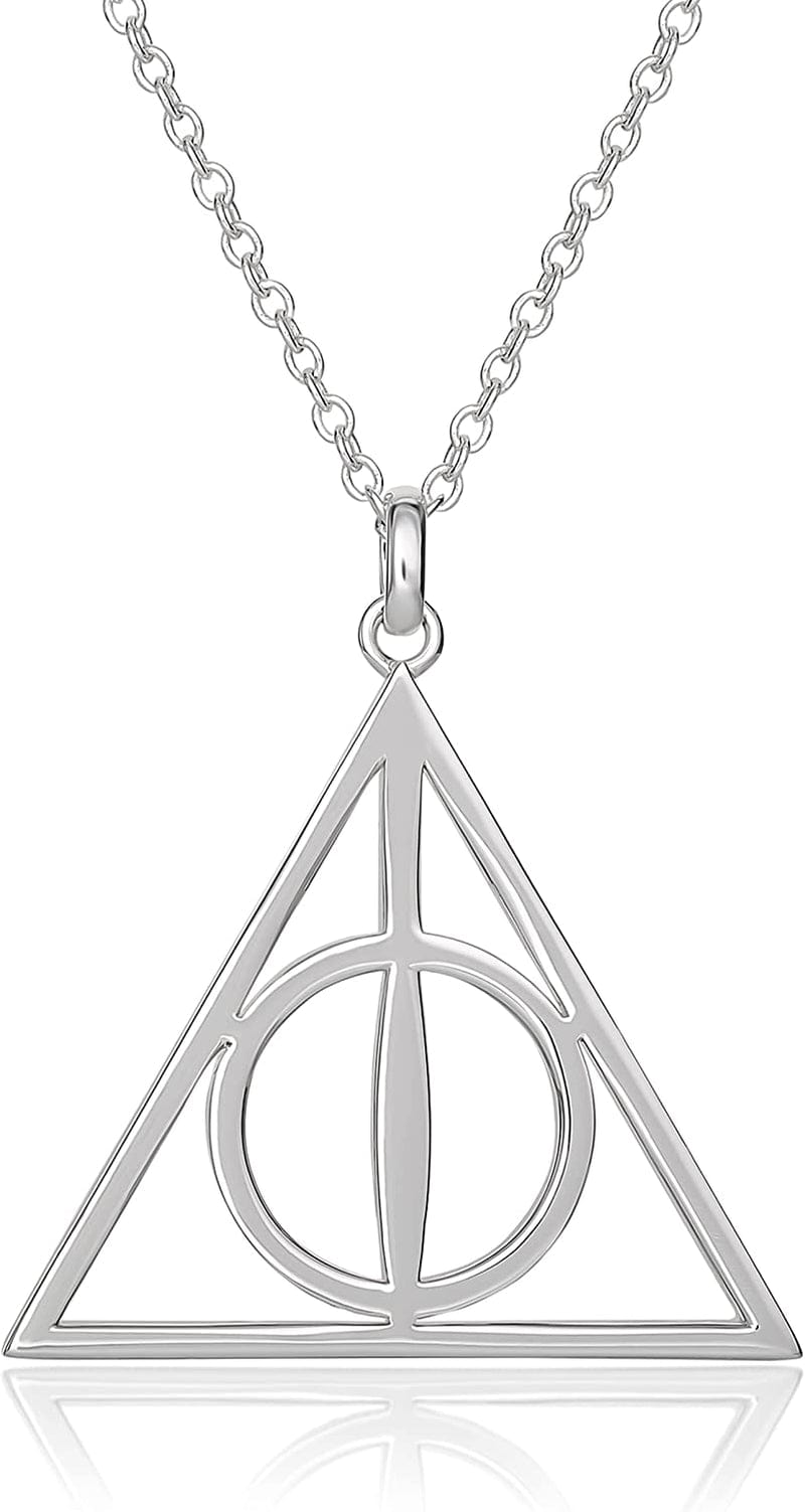 Womens Necklace - Pendant Necklace with 18-Inch Chain - Necklace - Jewelry Deathly Hallows