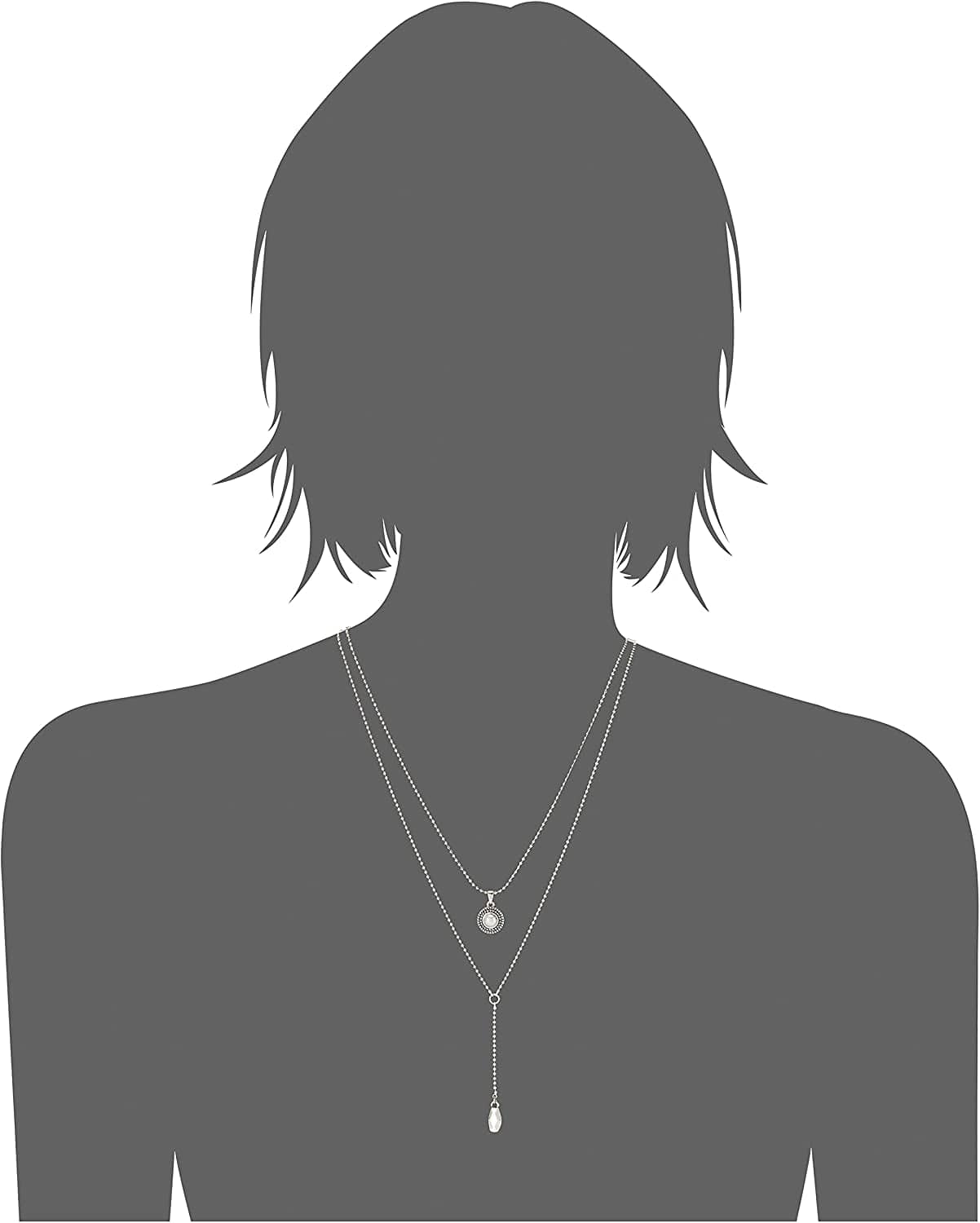 Womens Pearl Delicate Necklace Silver / One Size