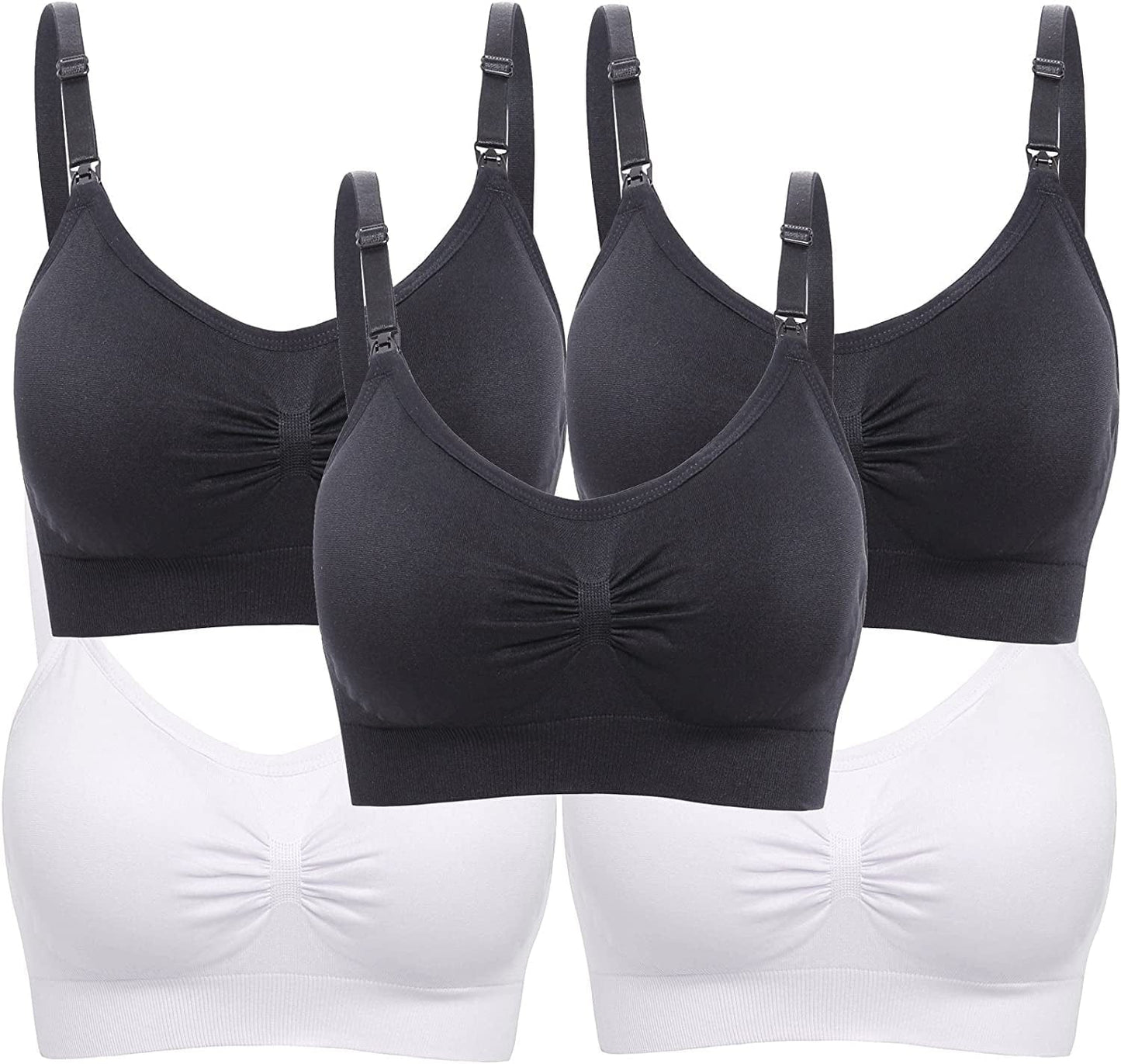 Womens Sleeping Nursing Bra Wirefree Breastfeeding Maternity Bralette Pack of 5