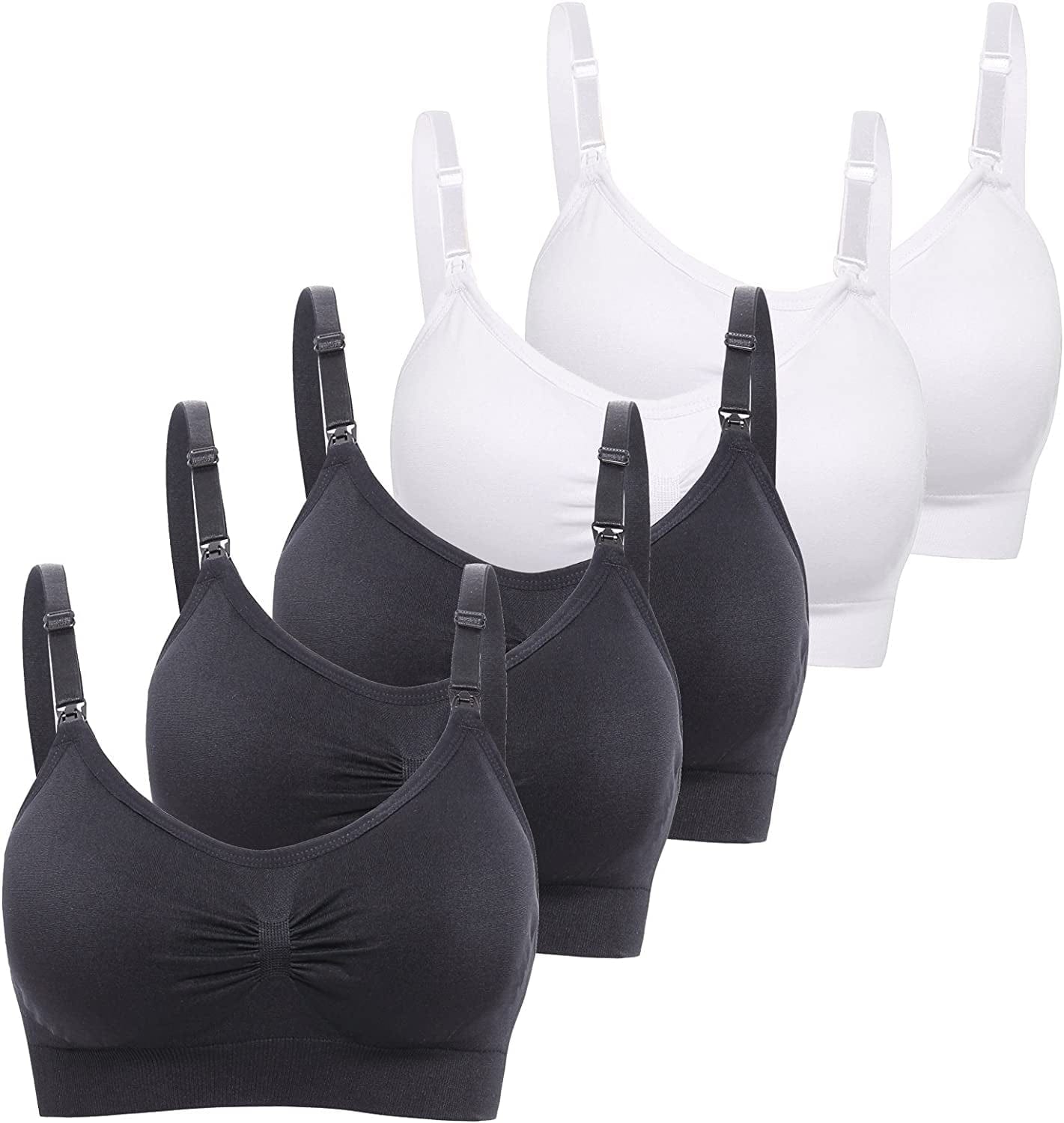 Womens Sleeping Nursing Bra Wirefree Breastfeeding Maternity Bralette Pack of 5