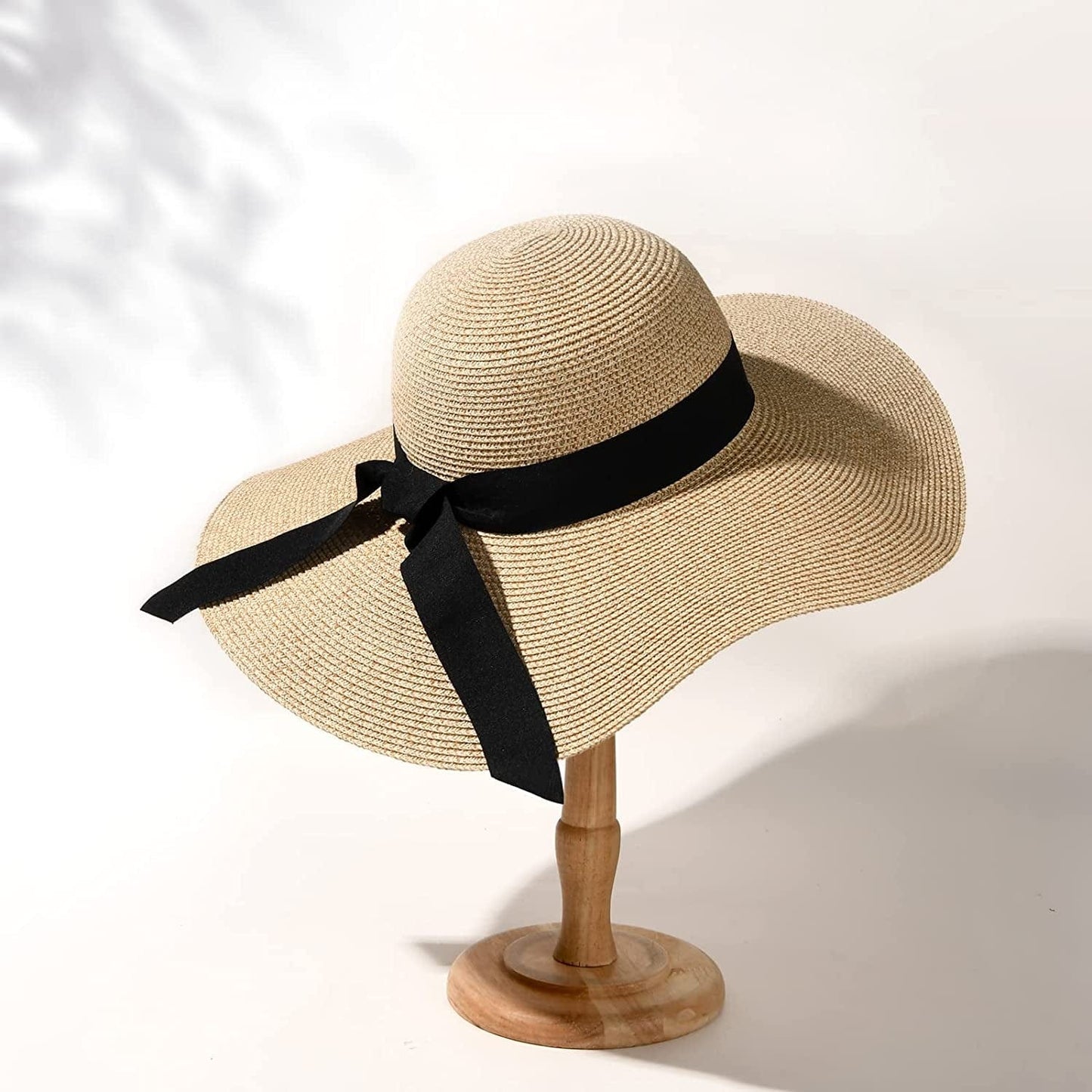 Womens Sun Straw Hat Wide Brim UPF 50 Summer Hat Foldable Roll up Floppy Beach Hats for Women Apparel & Accessories > Clothing Accessories > Hats KYLIE MAX
