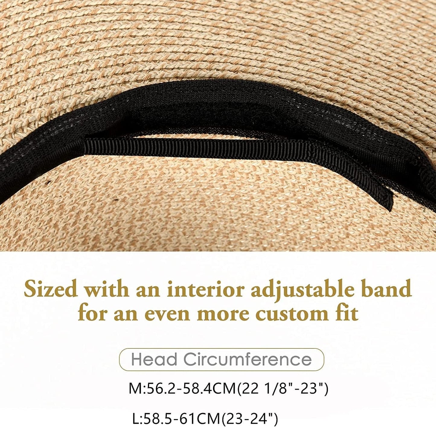 Womens Sun Straw Hat Wide Brim UPF 50 Summer Hat Foldable Roll up Floppy Beach Hats for Women Apparel & Accessories > Clothing Accessories > Hats KYLIE MAX