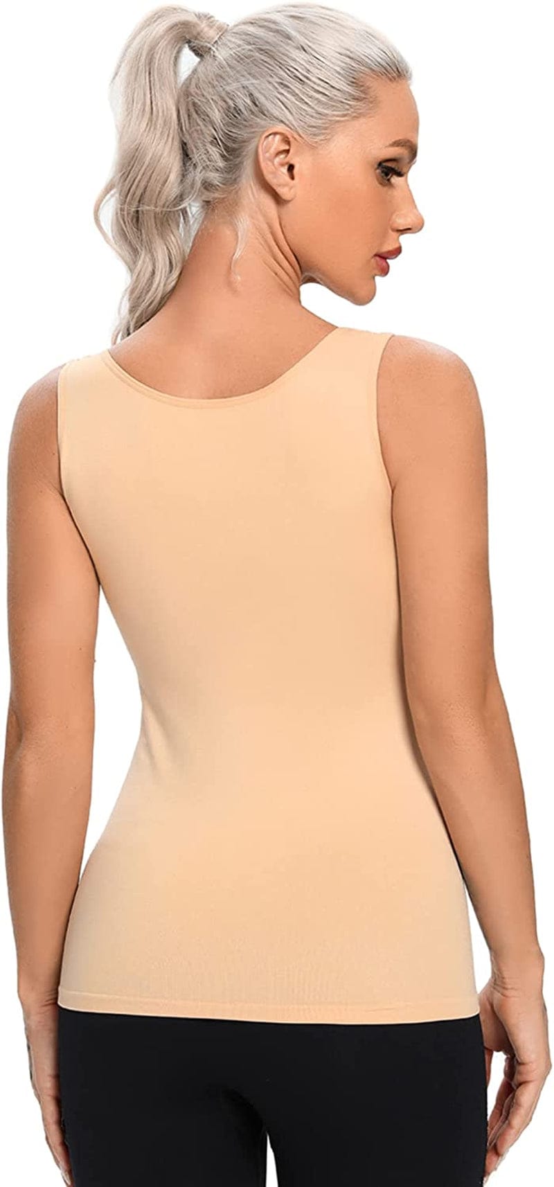 Womens Tank Tops Seamless Black White Gray Nude