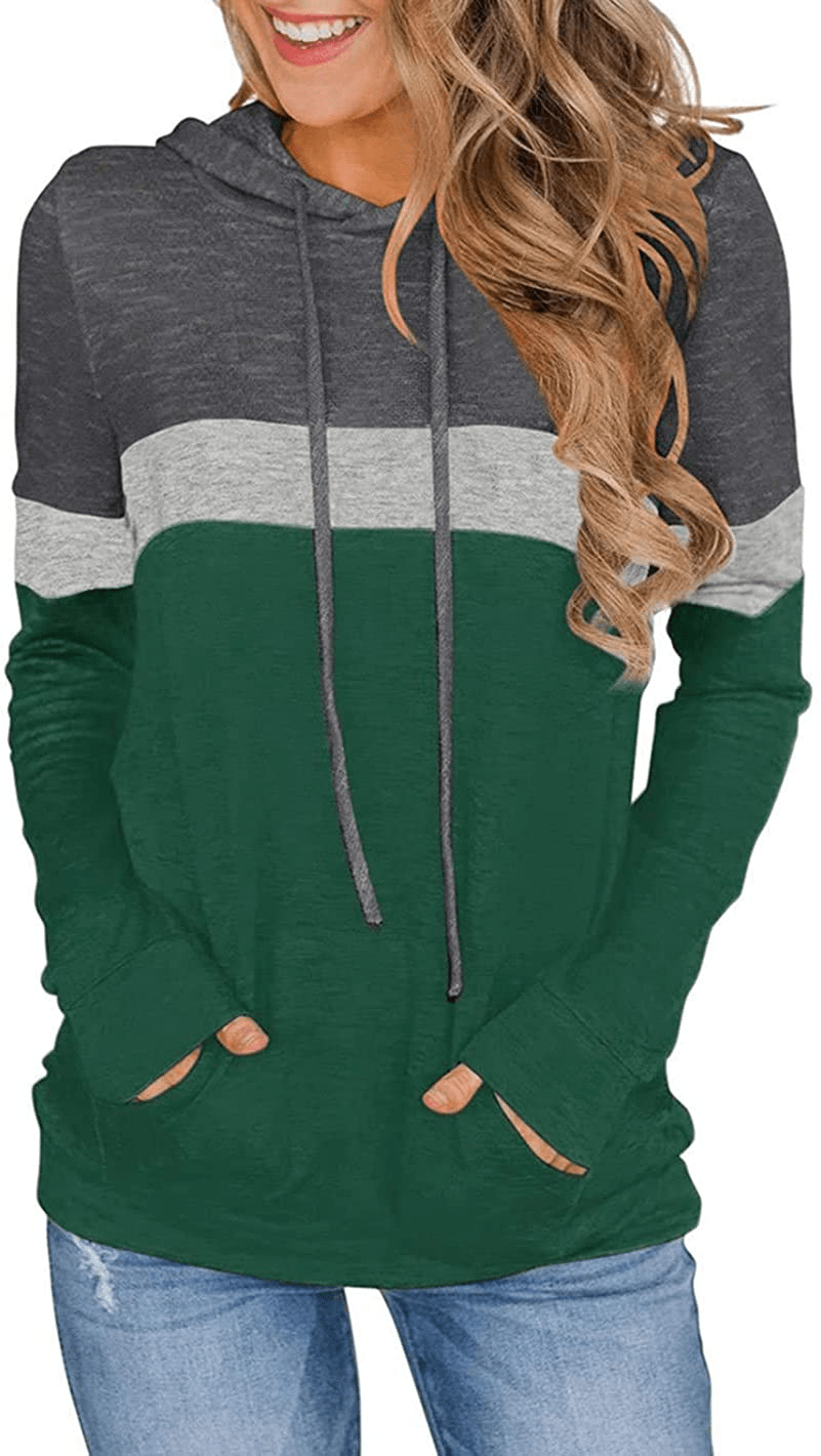 Womens Tops Ladies Tunics Casual Shirts Long Sleeve Hoodie Pullover Blouses Loose Fitting Tees Fashion Clothing Sweatshirts Apparel & Accessories > Clothing > Activewear Kylie Max