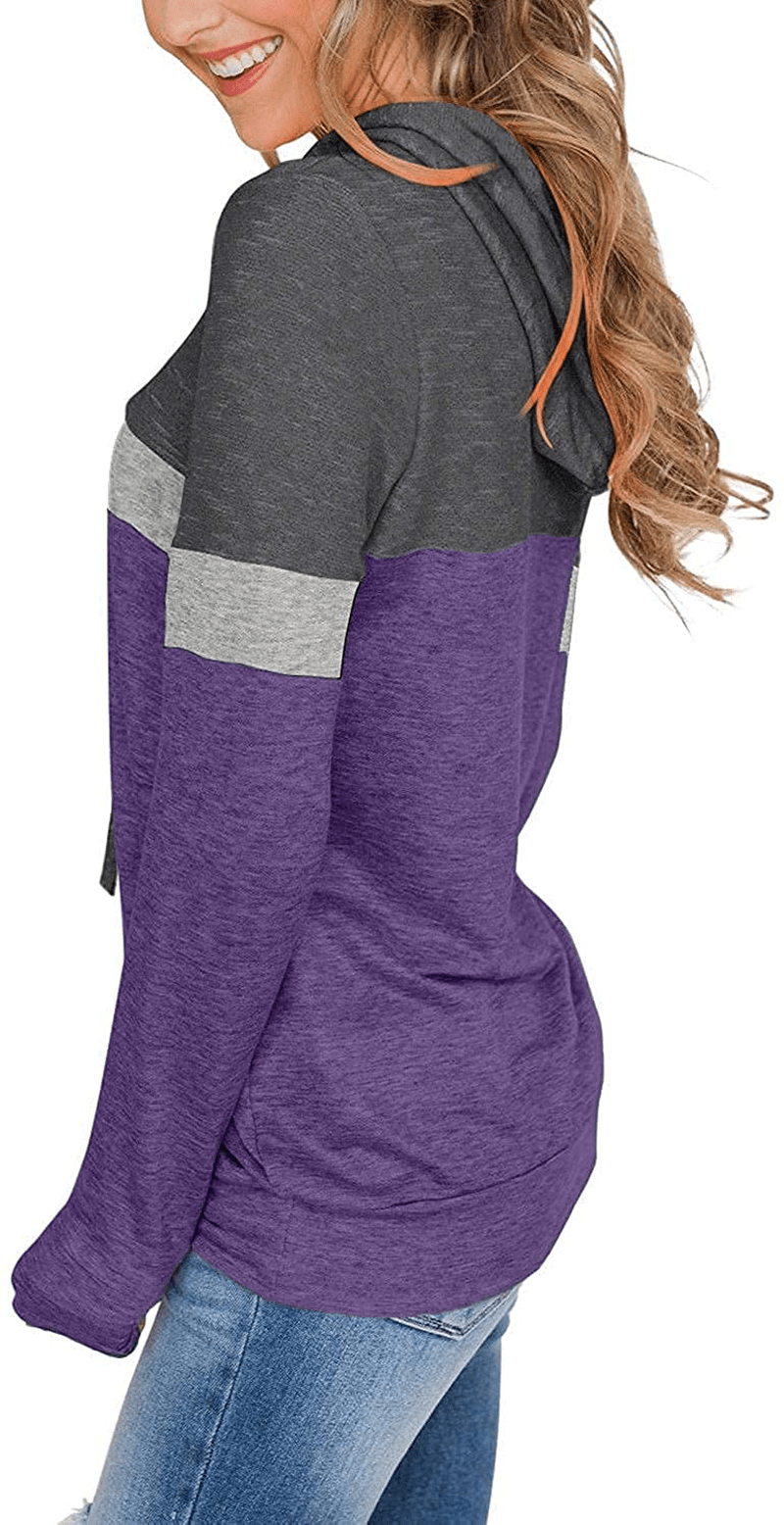 Womens Tops Ladies Tunics Casual Shirts Long Sleeve Hoodie Pullover Blouses Loose Fitting Tees Fashion Clothing Sweatshirts Apparel & Accessories > Clothing > Activewear Kylie Max