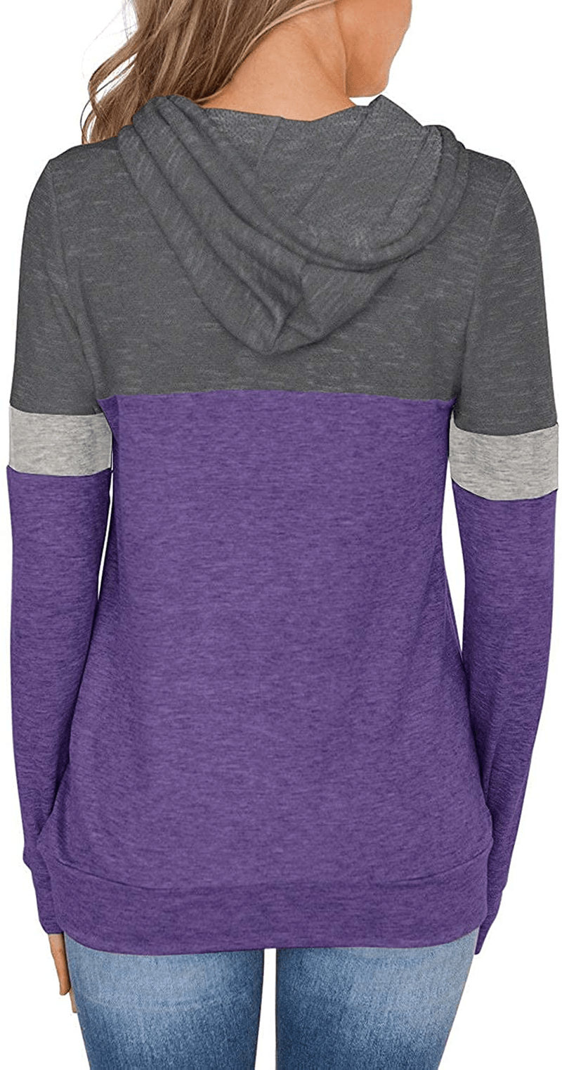 Womens Tops Ladies Tunics Casual Shirts Long Sleeve Hoodie Pullover Blouses Loose Fitting Tees Fashion Clothing Sweatshirts Apparel & Accessories > Clothing > Activewear Kylie Max