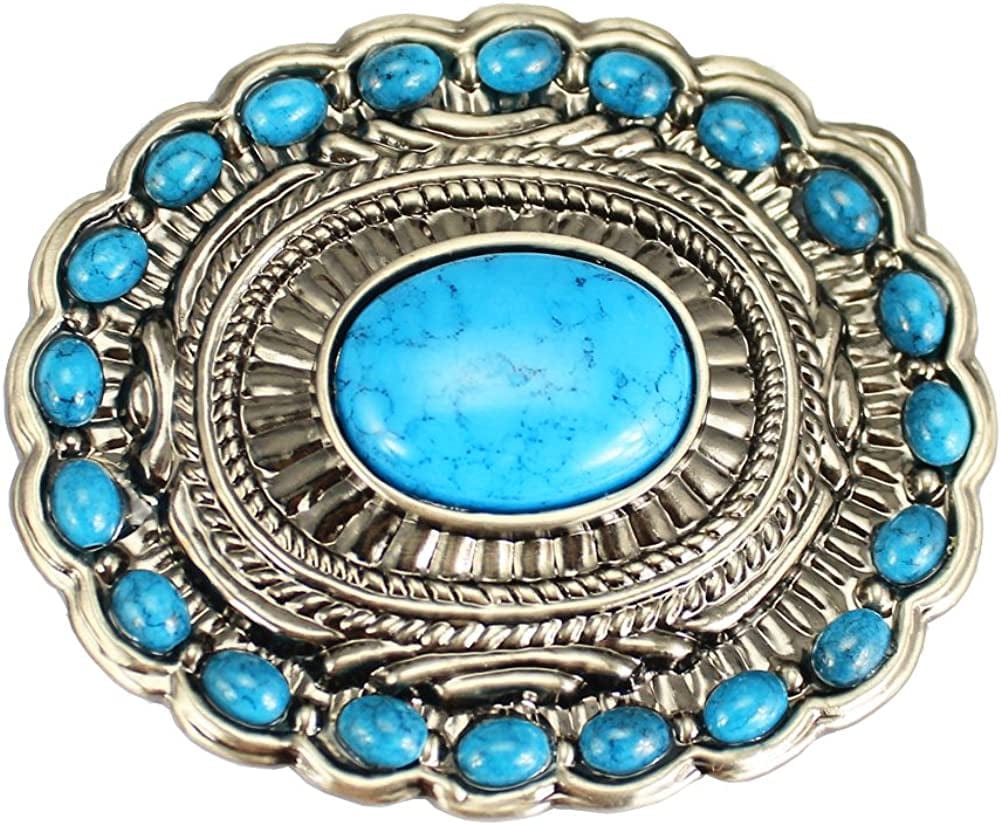 Womens Turquoise Belt Buckle Western Belt Buckle Keltic Cross Punk Gothic Buckles Apparel & Accessories > Clothing Accessories > Belt Buckles Fashion Western