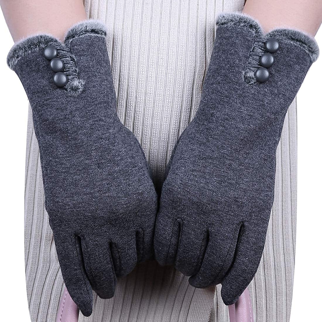 Womens Winter Gloves Warm Lined Touch Screen Driving Gloves (1Pack/2Pack/3Pack) Apparel & Accessories > Clothing Accessories > Gloves & Mittens T-GOTING Grey