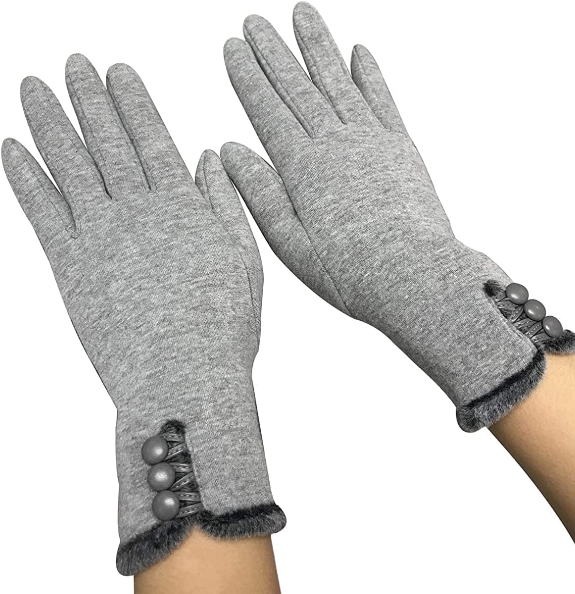 Womens Winter Gloves Warm Lined Touch Screen Driving Gloves (1Pack/2Pack/3Pack) Apparel & Accessories > Clothing Accessories > Gloves & Mittens T-GOTING Light Grey