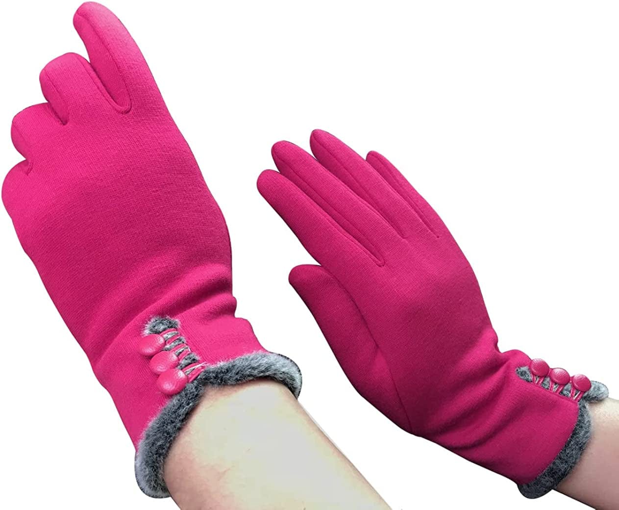 Womens Winter Gloves Warm Lined Touch Screen Driving Gloves (1Pack/2Pack/3Pack) Apparel & Accessories > Clothing Accessories > Gloves & Mittens T-GOTING Rose Red