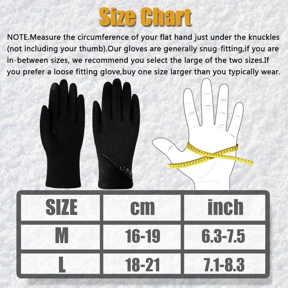Womens Winter Warm Gloves with Sensitive Touch Screen Texting Fingers, Fleece Lined Windproof Gloves Apparel & Accessories > Clothing Accessories > Gloves & Mittens Alepo