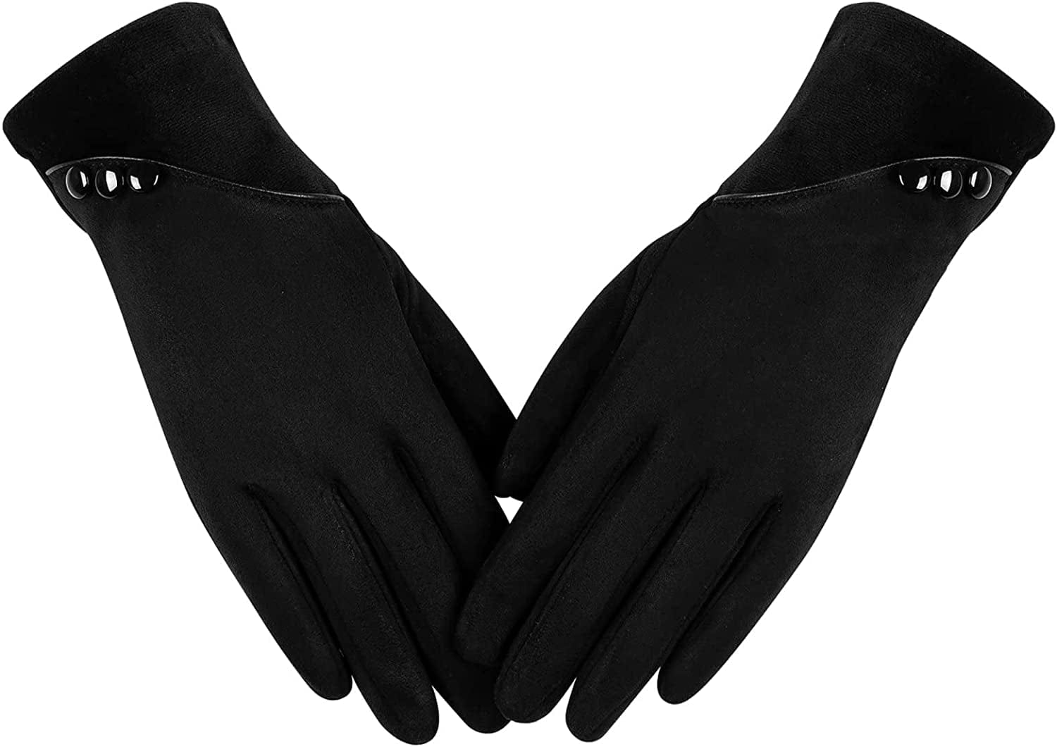Womens Winter Warm Gloves with Sensitive Touch Screen Texting Fingers, Fleece Lined Windproof Gloves Apparel & Accessories > Clothing Accessories > Gloves & Mittens Alepo Black Medium