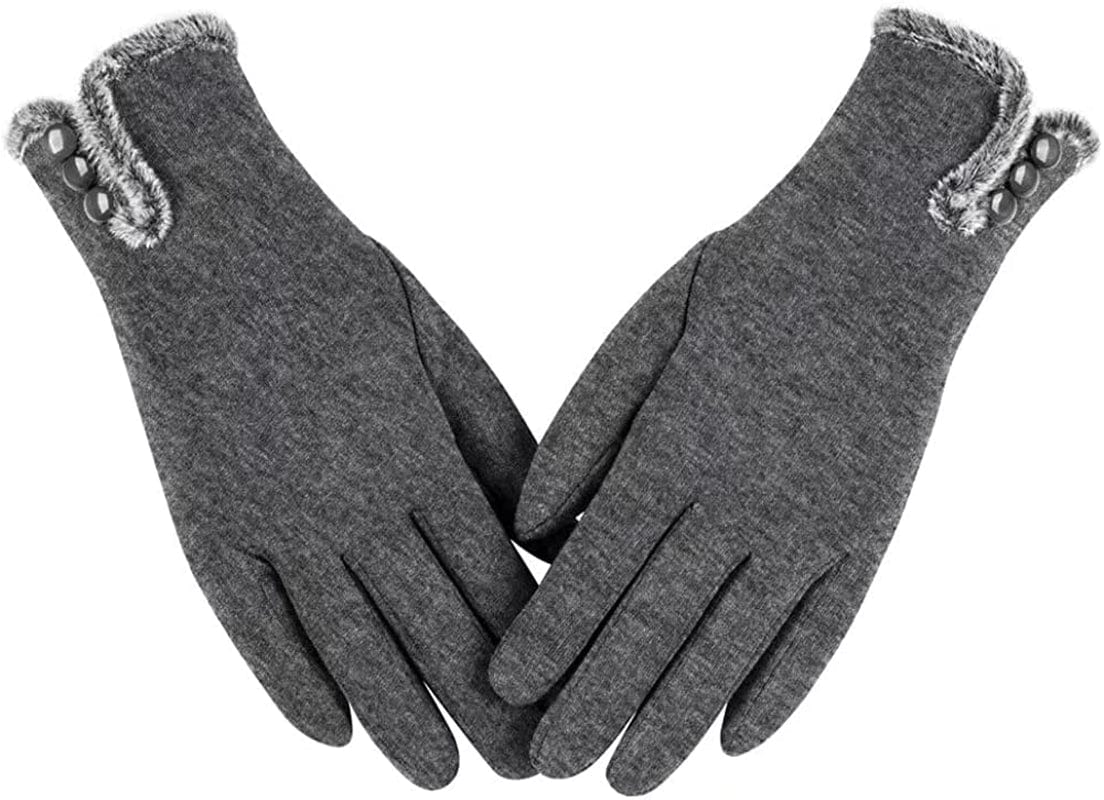 Womens Winter Warm Gloves with Sensitive Touch Screen Texting Fingers, Fleece Lined Windproof Gloves Apparel & Accessories > Clothing Accessories > Gloves & Mittens Alepo Gray Medium
