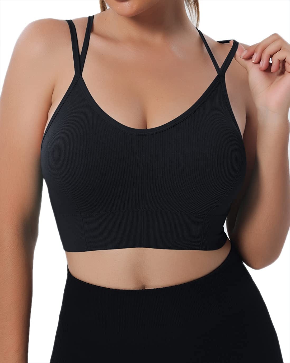 Workout Exercise Sport Bra Women'S Seamless Wire-Free Bra with Removable Pads