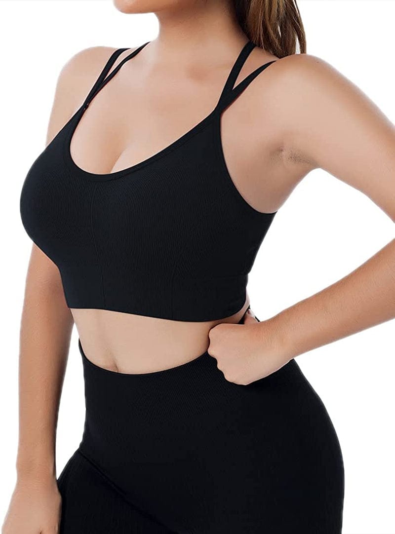 Workout Exercise Sport Bra Women'S Seamless Wire-Free Bra with Removable Pads