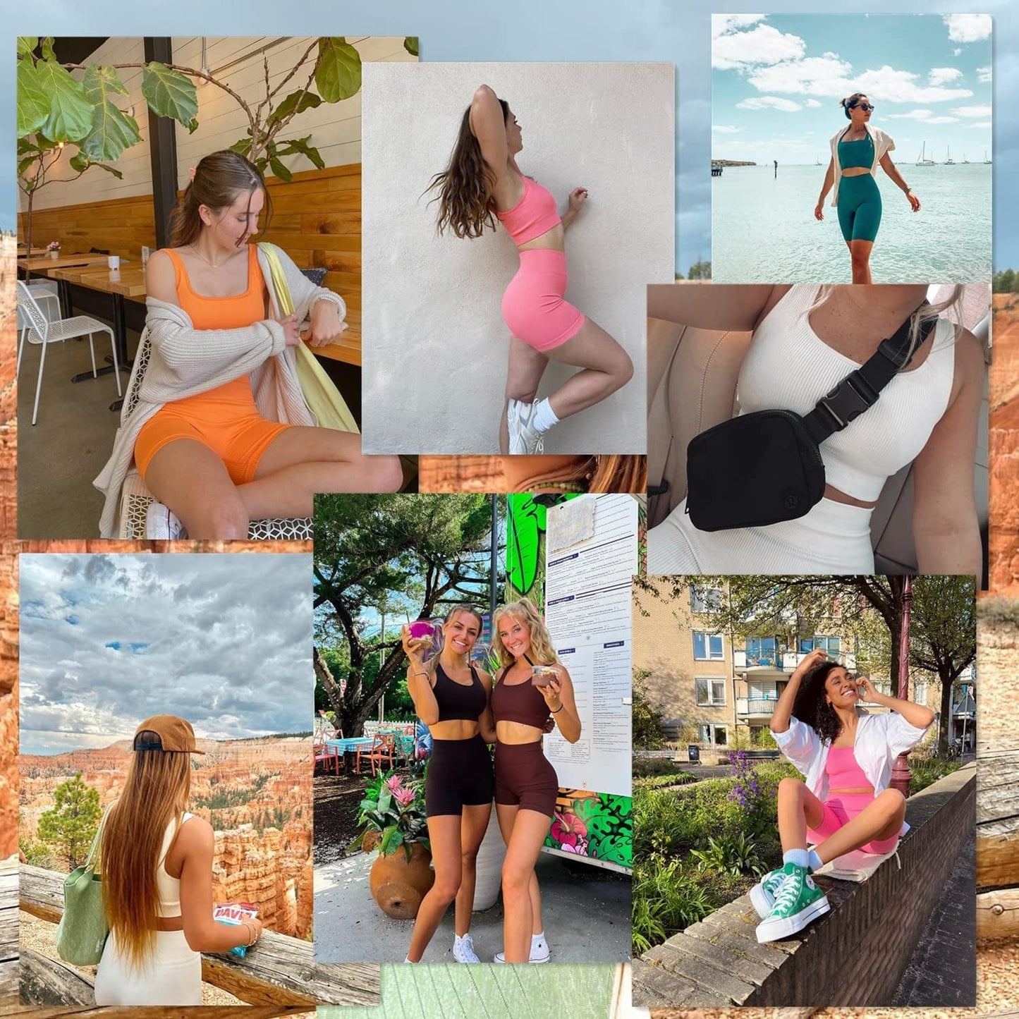 Workout Sets for Women, Seamless Crop Tops Leggings Matching 2 Pieces Outfits, Sexy Two Piece Yoga Workout Outfits