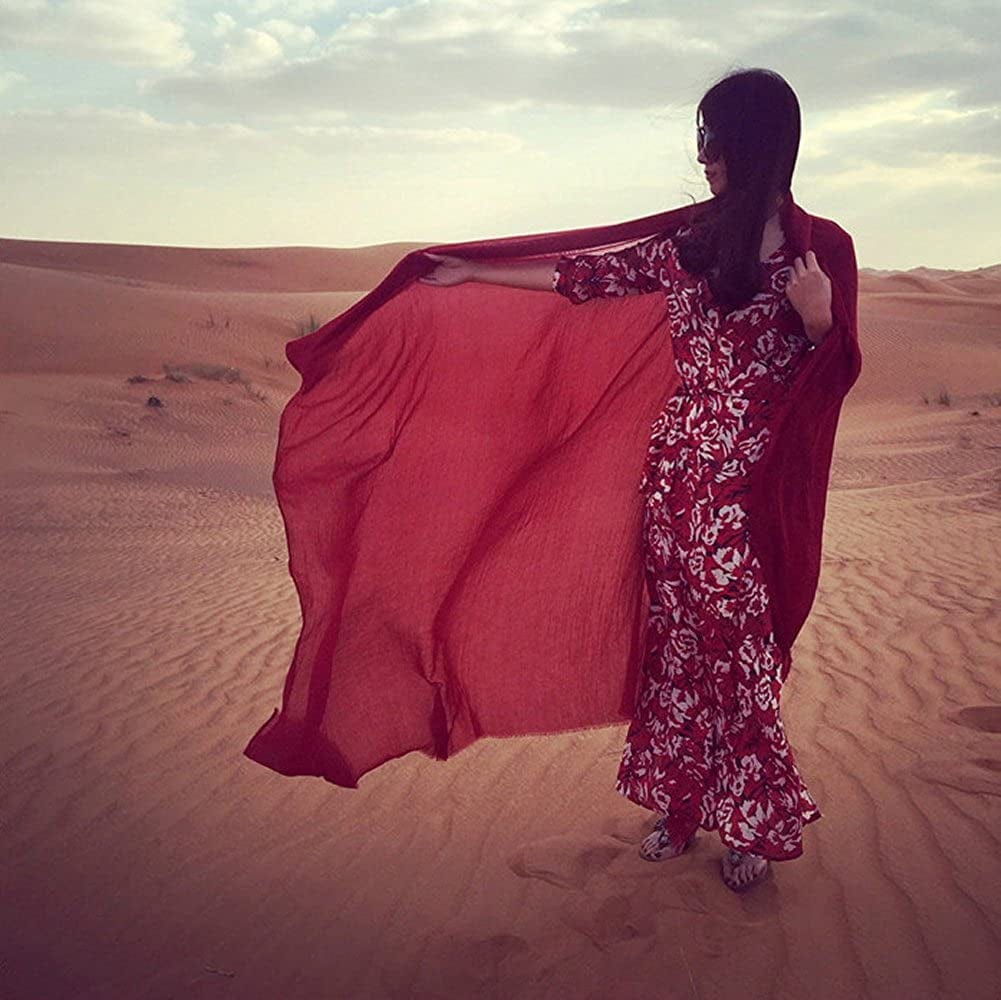 Wrap Shawls,Yoboko Pure Color Womens Fashion Long Scarf for Beach Outdoor Camping Traveling (200 X 130Cm) Apparel & Accessories > Clothing Accessories > Scarves & Shawls YOBOKO