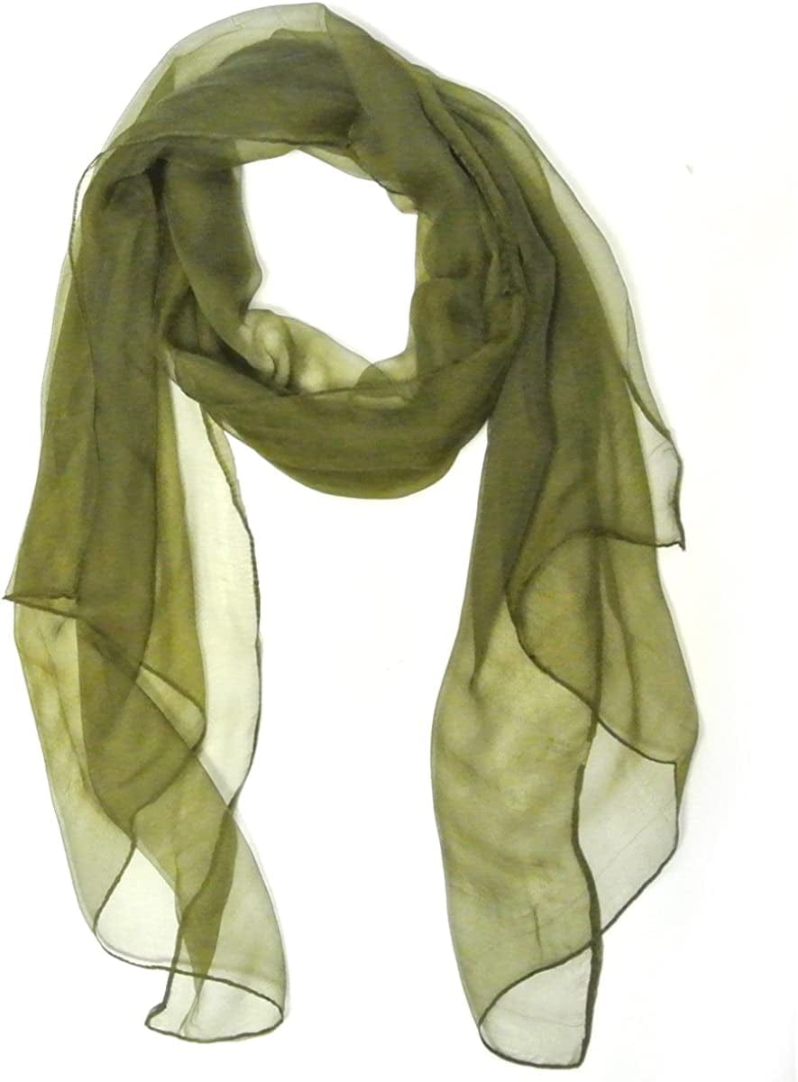 Wrapables Solid Color Silk Long Scarf Apparel & Accessories > Clothing Accessories > Scarves & Shawls Wrapables Olive