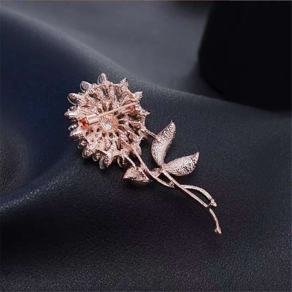 WSJIE Sunflower Enamel Brooch Ladies Girls Lapel Pins Clothes Accessories Gifts (Color : A, Size A / As the picture shows
