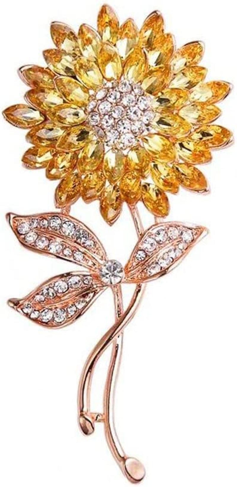 WSJIE Sunflower Enamel Brooch Ladies Girls Lapel Pins Clothes Accessories Gifts (Color : A, Size A / As the picture shows