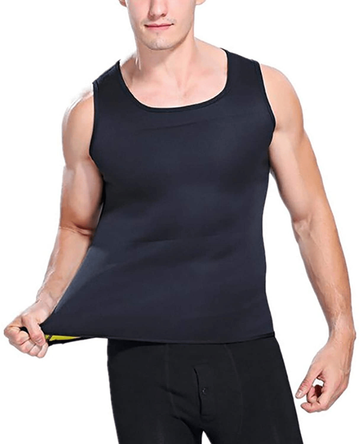 WUAI Men'S Hot Sweat Sauna Vest Body Shaper Slimming Tank Top Weight Loss Waist Trainer Workout Shirt Shapewear Apparel & Accessories > Clothing > Underwear & Socks > Shapewear WUAI-Accessories
