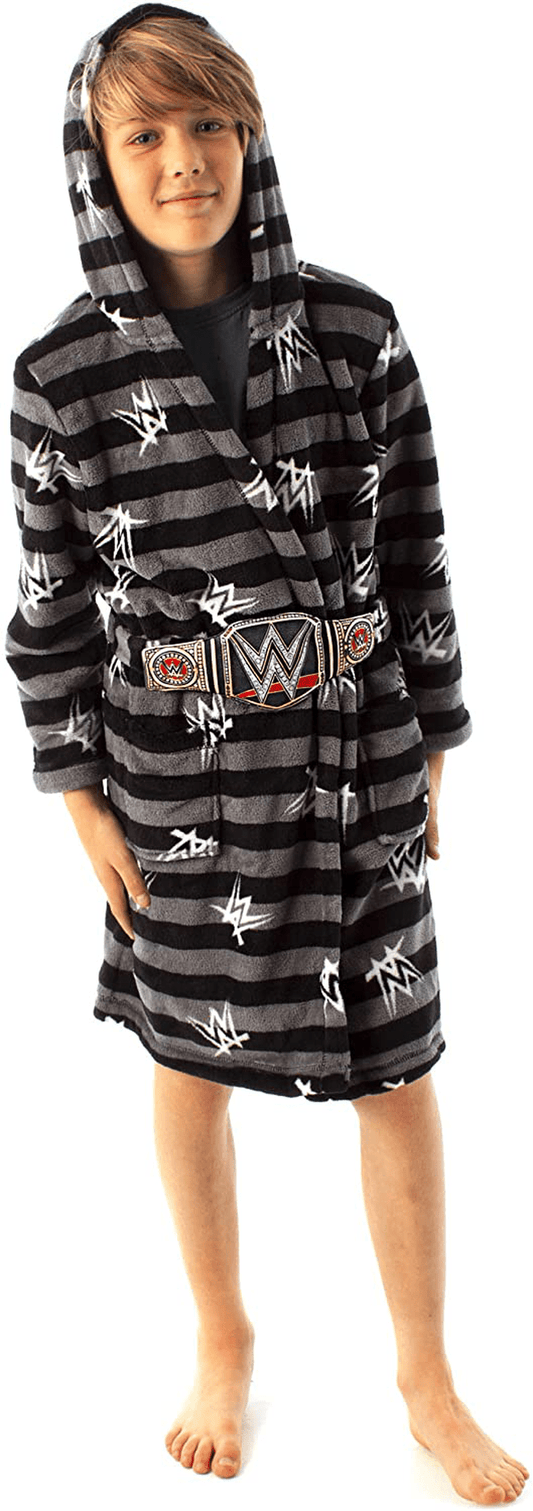 WWE Dressing Gown for Boys Wrestling Championship Title Belt Kids Bathrobe Apparel & Accessories > Clothing > Sleepwear & Loungewear > Robes Kylie Max