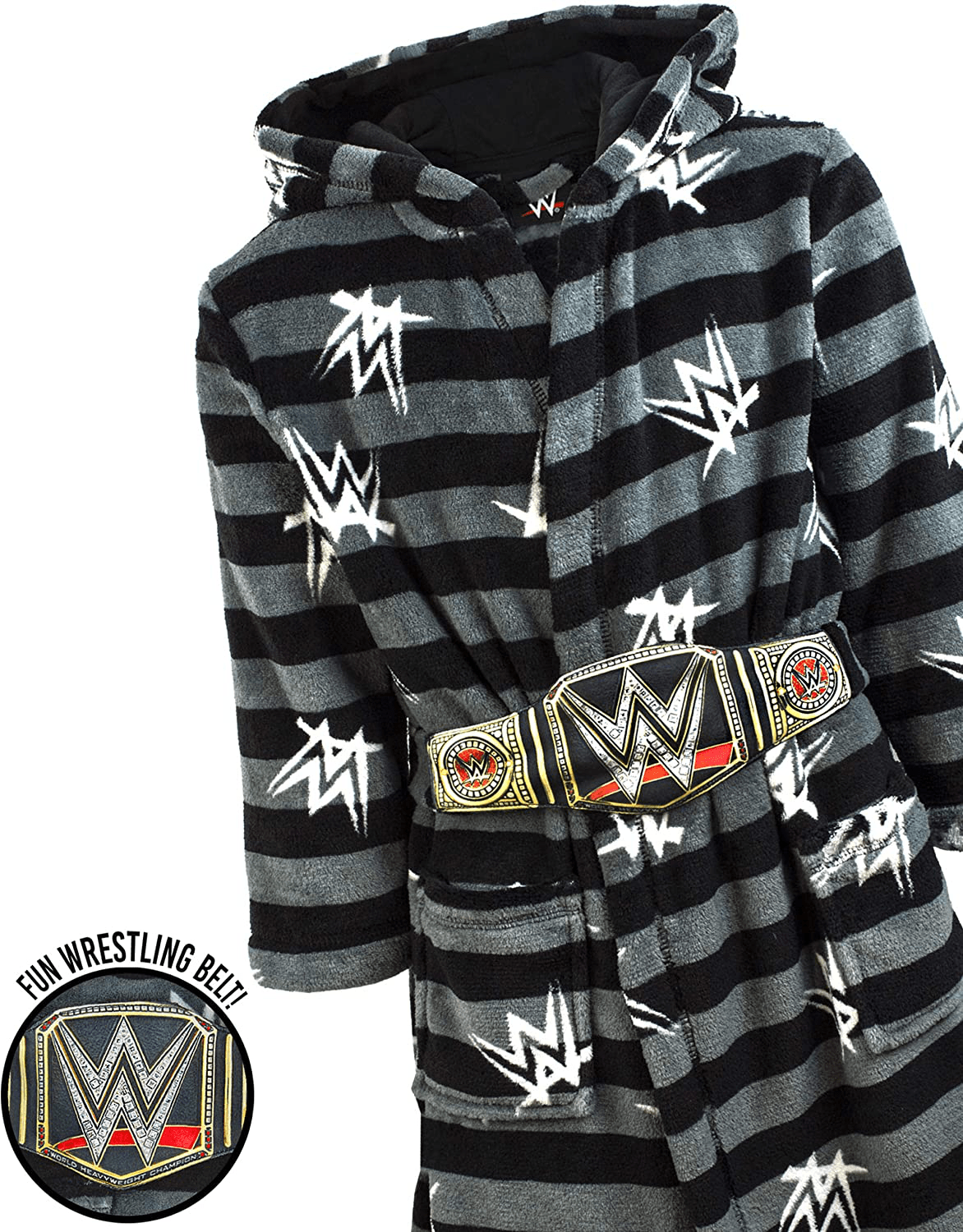 WWE Dressing Gown for Boys Wrestling Championship Title Belt Kids Bathrobe Apparel & Accessories > Clothing > Sleepwear & Loungewear > Robes Kylie Max