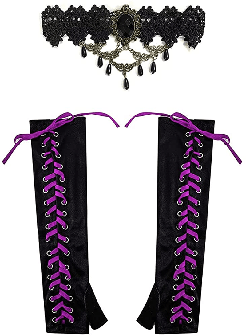 Xfileen Women'S Overbust Back Lace up Corset Bustier Floral Bustier Lingerie Tops Body Shaper Fashion Boned Corset Top Apparel & Accessories > Clothing > Underwear & Socks > Lingerie Xfileen Set Medium