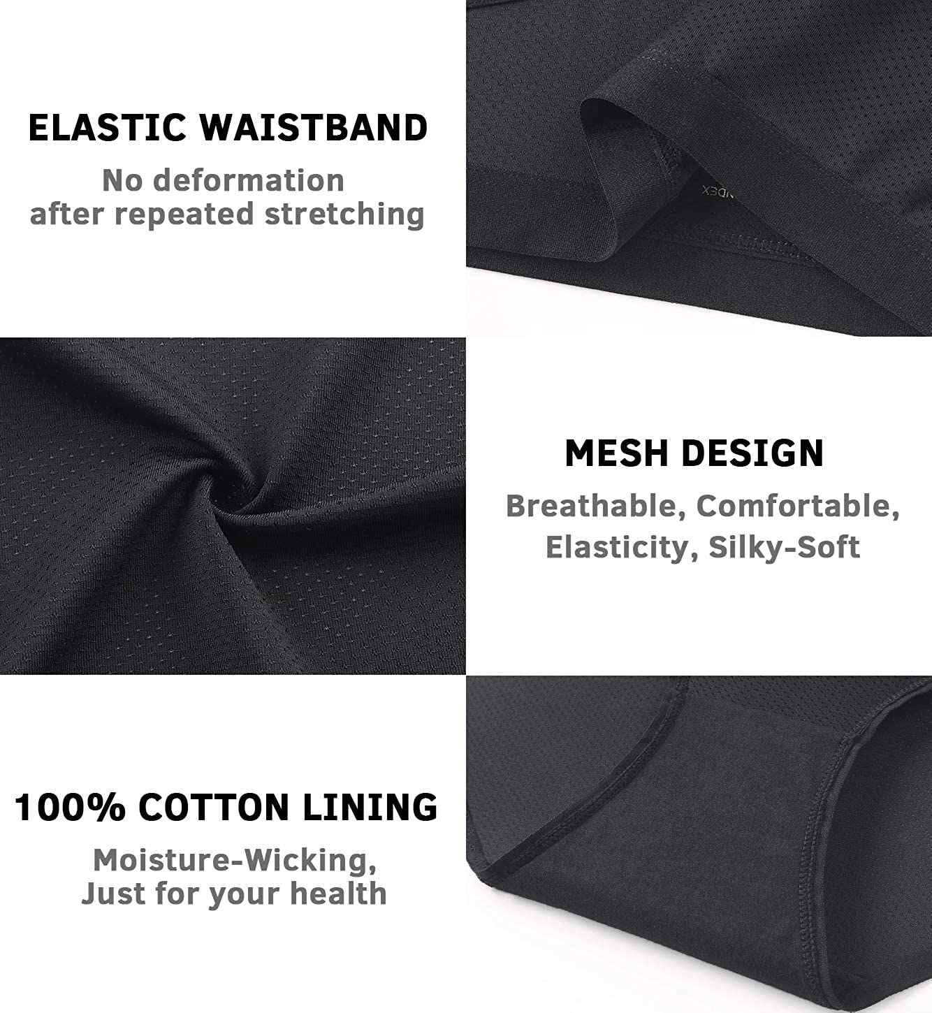 Xibing Women'S Breathable Underwear Stretch Bikini Panties Low Waist Mesh Hipster Panty 10-Pack Apparel & Accessories > Clothing > Underwear & Socks > Underwear Xibing