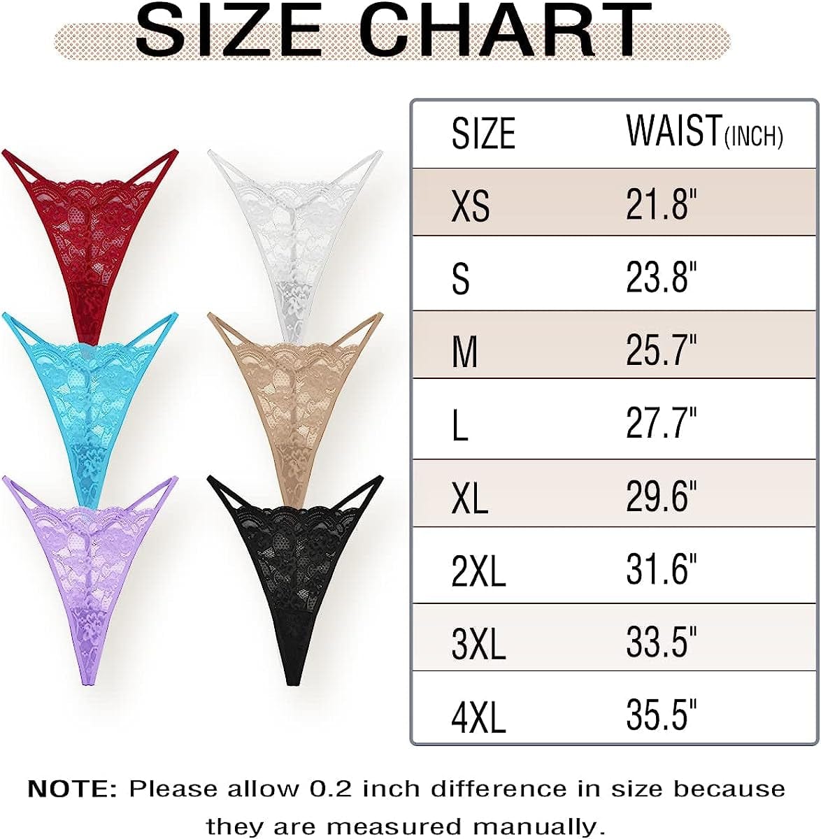 Xlndsoea Women'S Sexy Hollowed Out G-Strings Low Waisted Cotton Thong Panties Soft Exotic Underwear Multi Packs