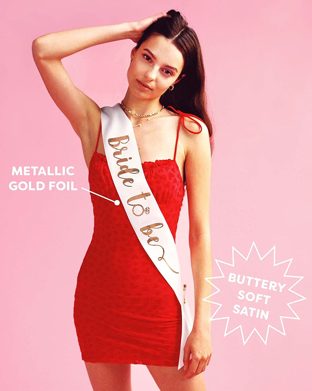 Xo, Fetti Bachelorette Party Decorations Sash - Bride to Be | Bridal Shower Decorations | Engagement Party Decoration | Sash for Bride - Bachelorette Favor Apparel & Accessories > Clothing Accessories > Sashes xo, Fetti