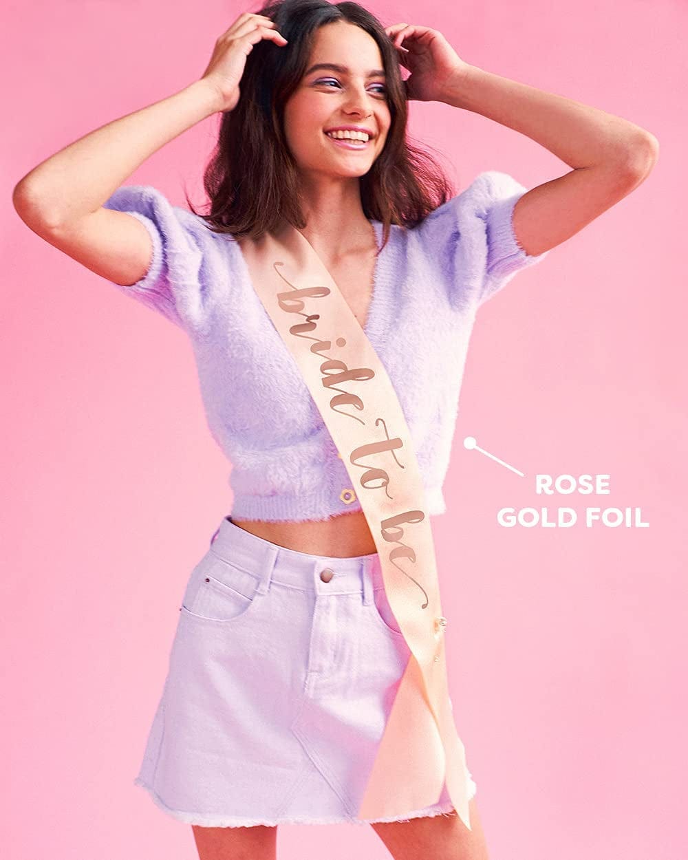 Xo, Fetti Rose Gold Bachelorette Party Sash - Bride to Be | Bachelorette Party Decorations - Sash for Bride | Bridal Shower Gift | Engagement Party Decoration | Bach Favor Apparel & Accessories > Clothing Accessories > Sashes xo, Fetti
