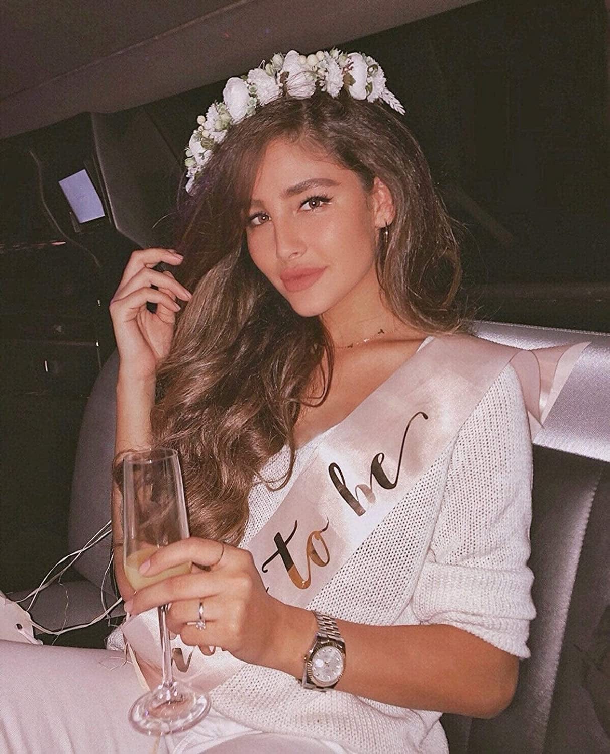 Xo, Fetti Rose Gold Bachelorette Party Sash - Bride to Be | Bachelorette Party Decorations - Sash for Bride | Bridal Shower Gift | Engagement Party Decoration | Bach Favor Apparel & Accessories > Clothing Accessories > Sashes xo, Fetti