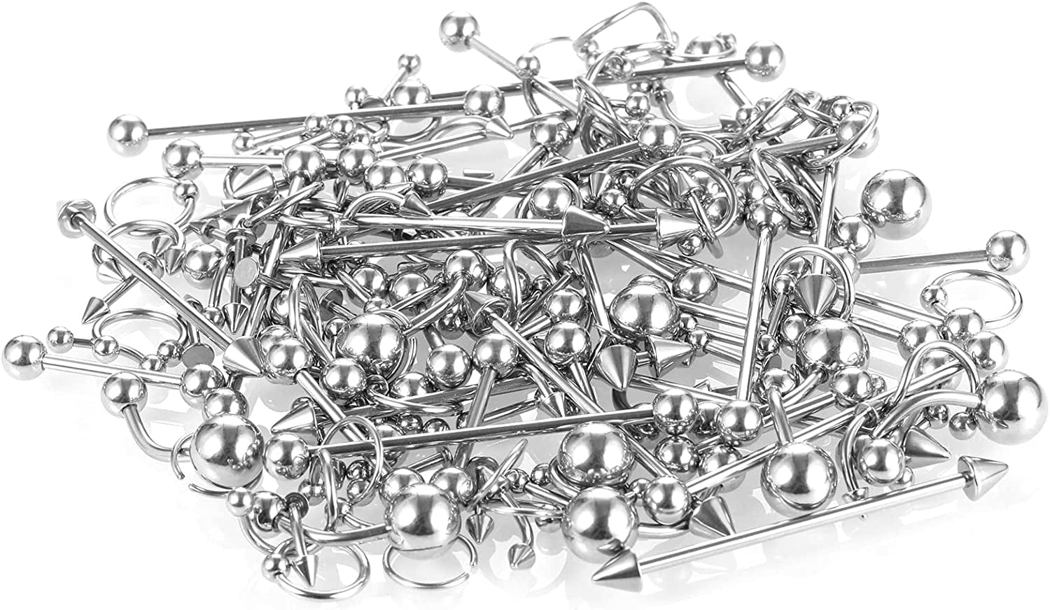 Xpircn 150PCS Piercing Kit Jewelry Stainless Steel Lip Nose Tongue Tragus Cartilage Daith Eeybrow Belly Button Rings Body Piercing Tools 14G 16G 20G Apparel & Accessories > Jewelry > Body Jewelry Xpircn