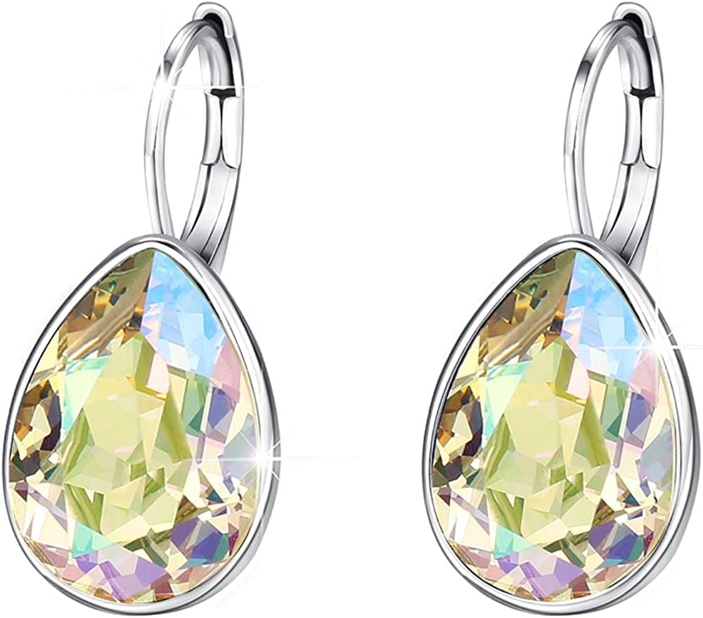 Xuping Jewelry Fashion Huggies Crystal Earring for Women Apple Green