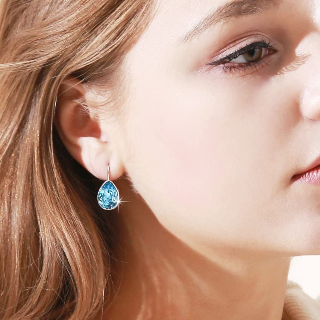 Xuping Jewelry Fashion Huggies Crystal Earring for Women