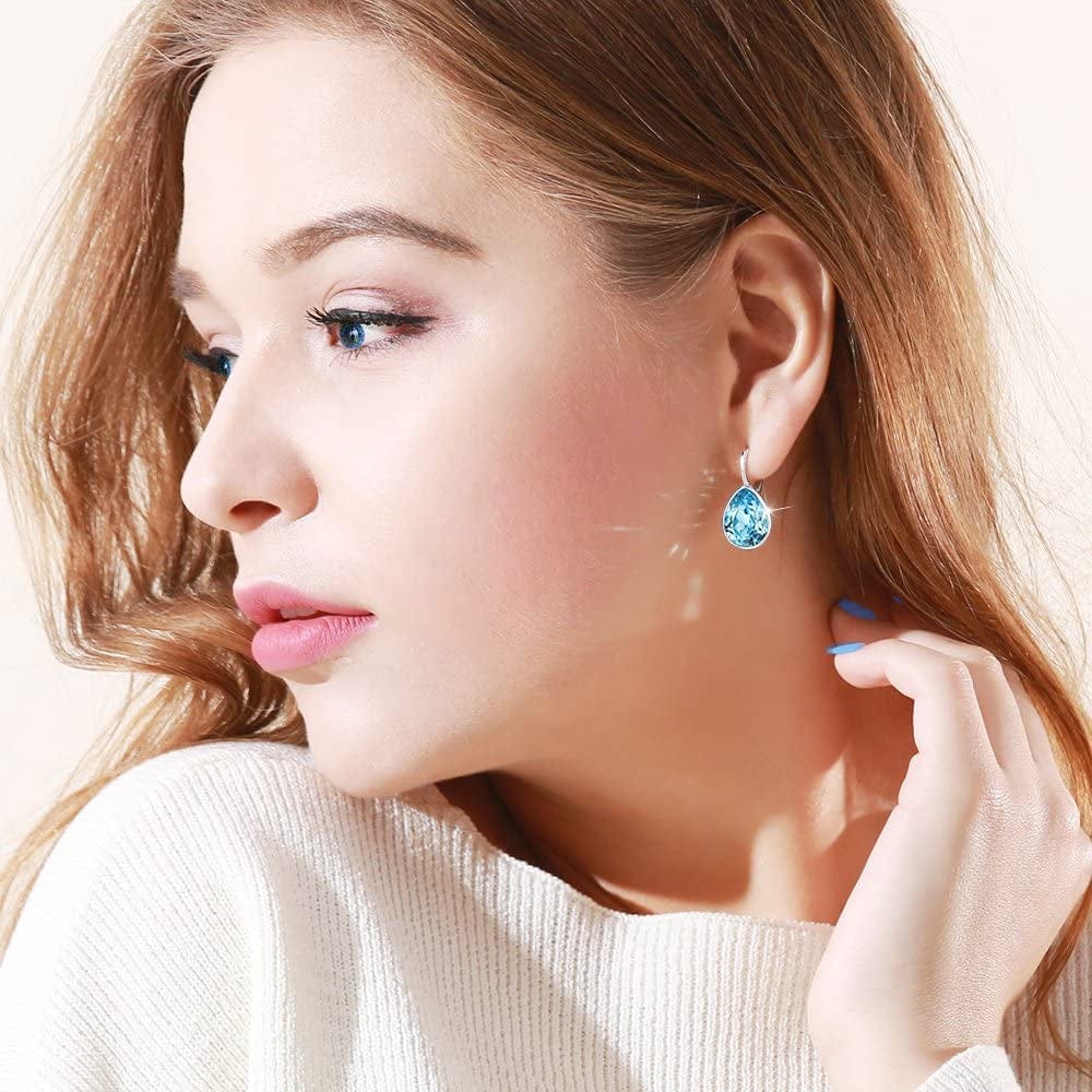 Xuping Jewelry Fashion Huggies Crystal Earring for Women