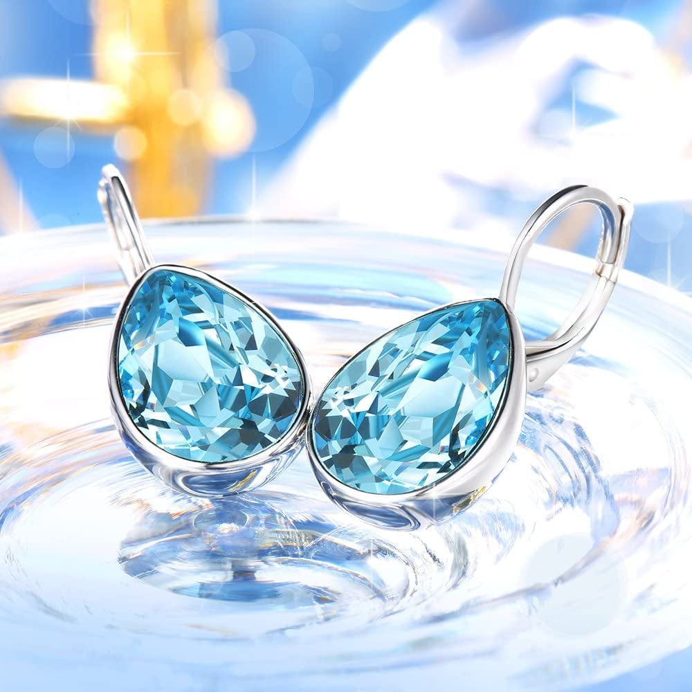 Xuping Jewelry Fashion Huggies Crystal Earring for Women