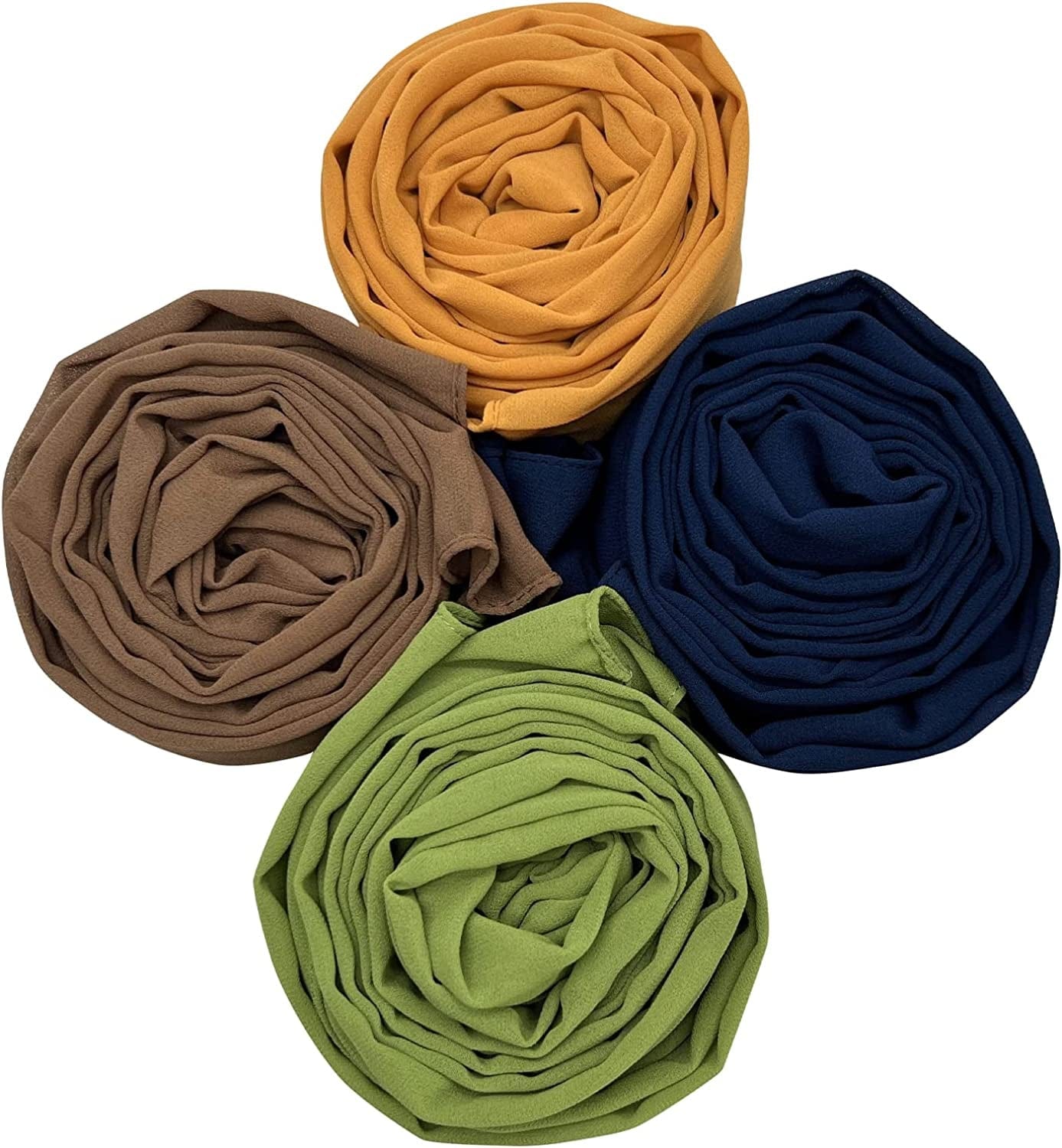 XXUOD 4 Pcs Women Soft Chiffon Scarves Shawl Long Scarf Wrap Scarves Head Wraps. Apparel & Accessories > Clothing Accessories > Scarves & Shawls XXUOD