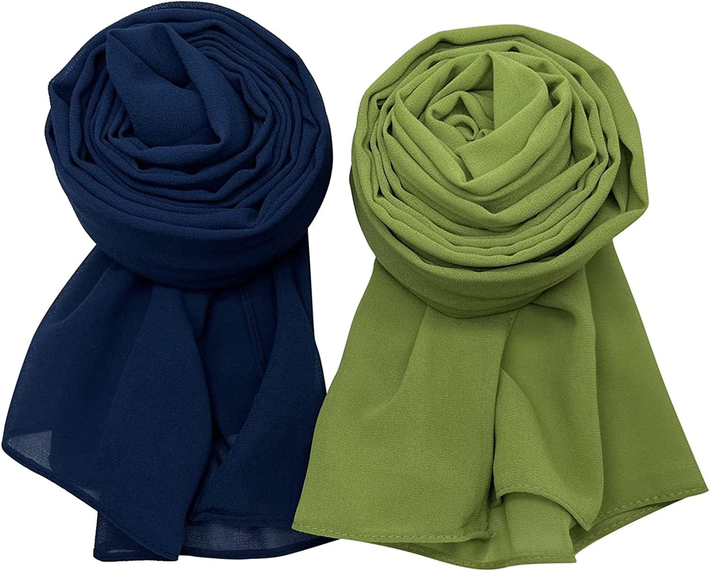 XXUOD 4 Pcs Women Soft Chiffon Scarves Shawl Long Scarf Wrap Scarves Head Wraps. Apparel & Accessories > Clothing Accessories > Scarves & Shawls XXUOD