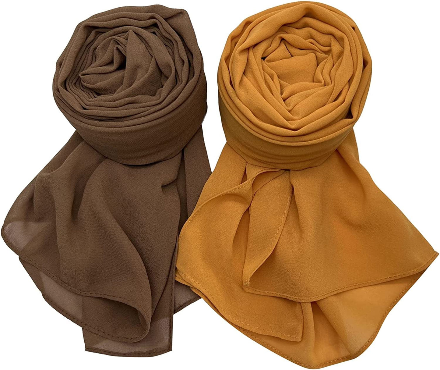 XXUOD 4 Pcs Women Soft Chiffon Scarves Shawl Long Scarf Wrap Scarves Head Wraps. Apparel & Accessories > Clothing Accessories > Scarves & Shawls XXUOD