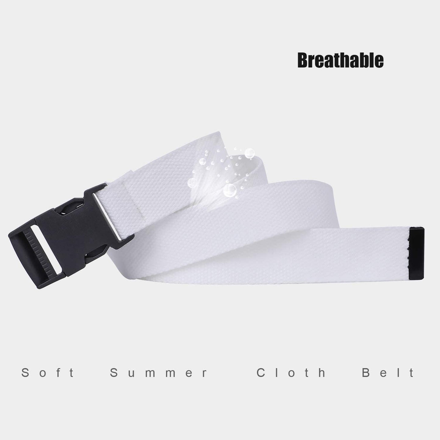 XZQTIVE Canvas Web Belt for Women, Cool Cargo Belt with Plastic Buckle, Hip Hop Streetwear Style Waist Belt for Dress Apparel & Accessories > Clothing Accessories > Belts XZQTIVE