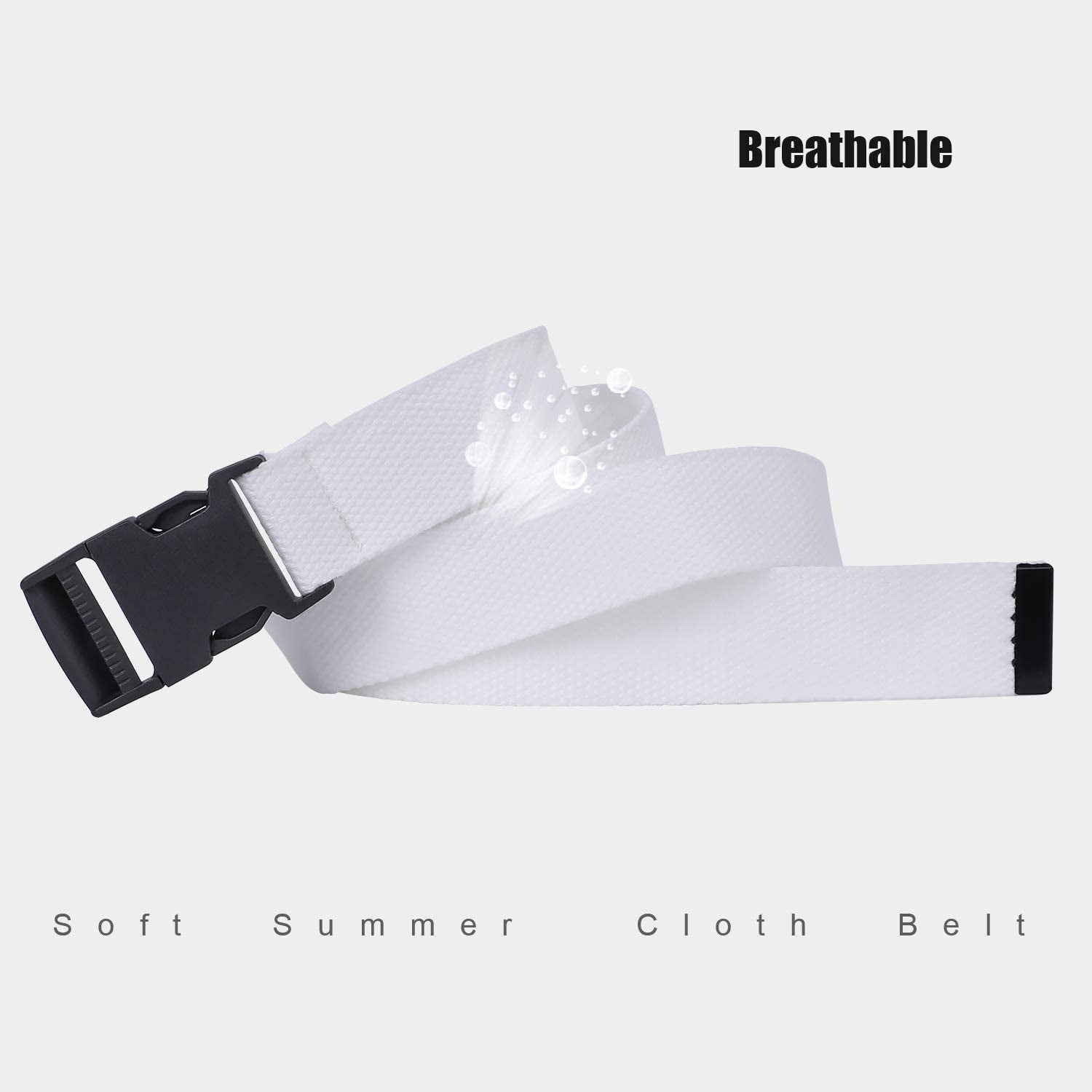 XZQTIVE Canvas Web Belt for Women, Cool Cargo Belt with Plastic Buckle, Hip Hop Streetwear Style Waist Belt for Dress Apparel & Accessories > Clothing Accessories > Belts XZQTIVE