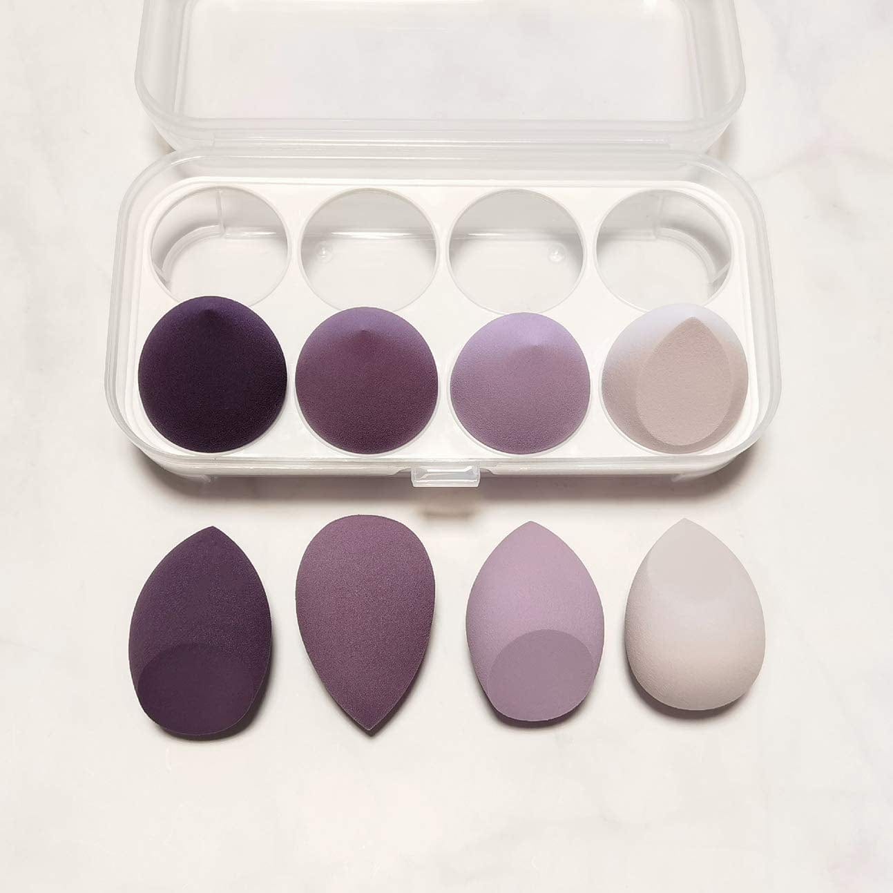 YAIN 8 PCS Makeup Sponge Set Foundation Blender Blending Sponges Cosmetic Multi Shape for Dry & Wet Use, Beauty Sponge Holder Organizer Case Purple Color Cosmetics Tool Applicator Puff Drying Rack Health & Beauty > Personal Care > Cosmetics > Cosmetic Tools > Makeup Tools YAIN