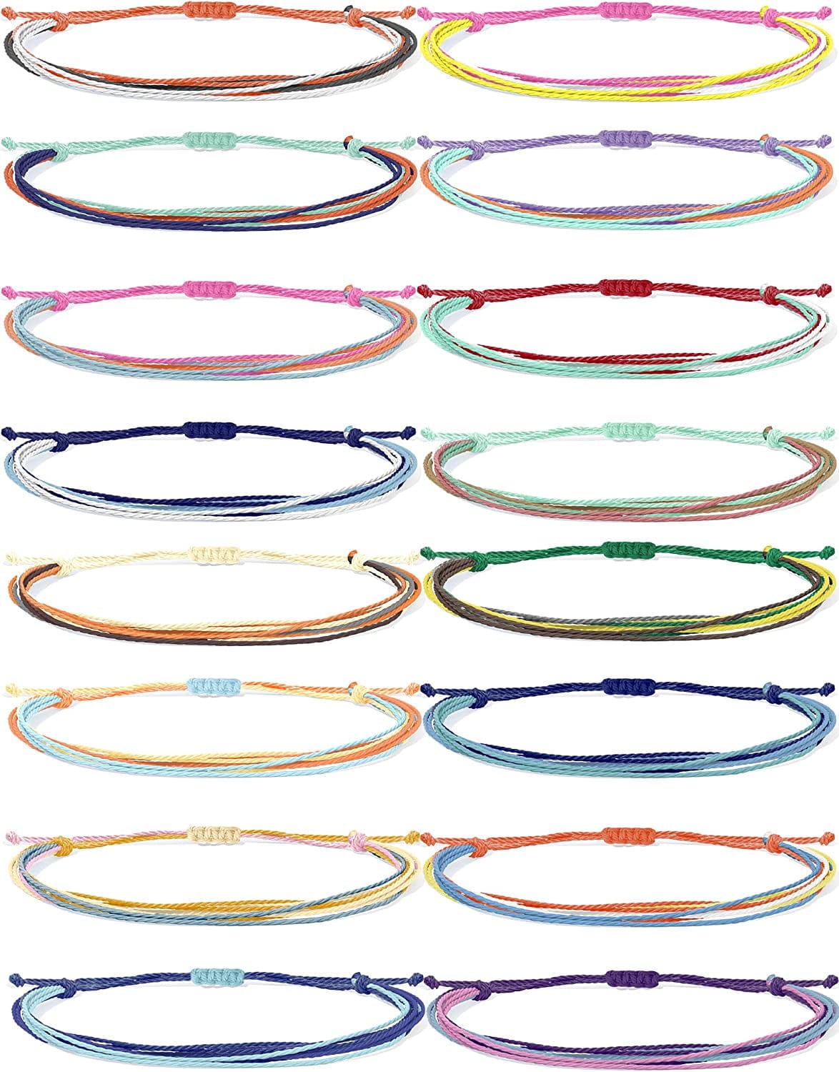 YANCHUN String Bracelets for Teen Girls Boho Breach Bracelet for Women Surfer Waterproof Anklet Friendship Bracelets for Men Apparel & Accessories > Jewelry > Bracelets YANCHUN B:16pcs